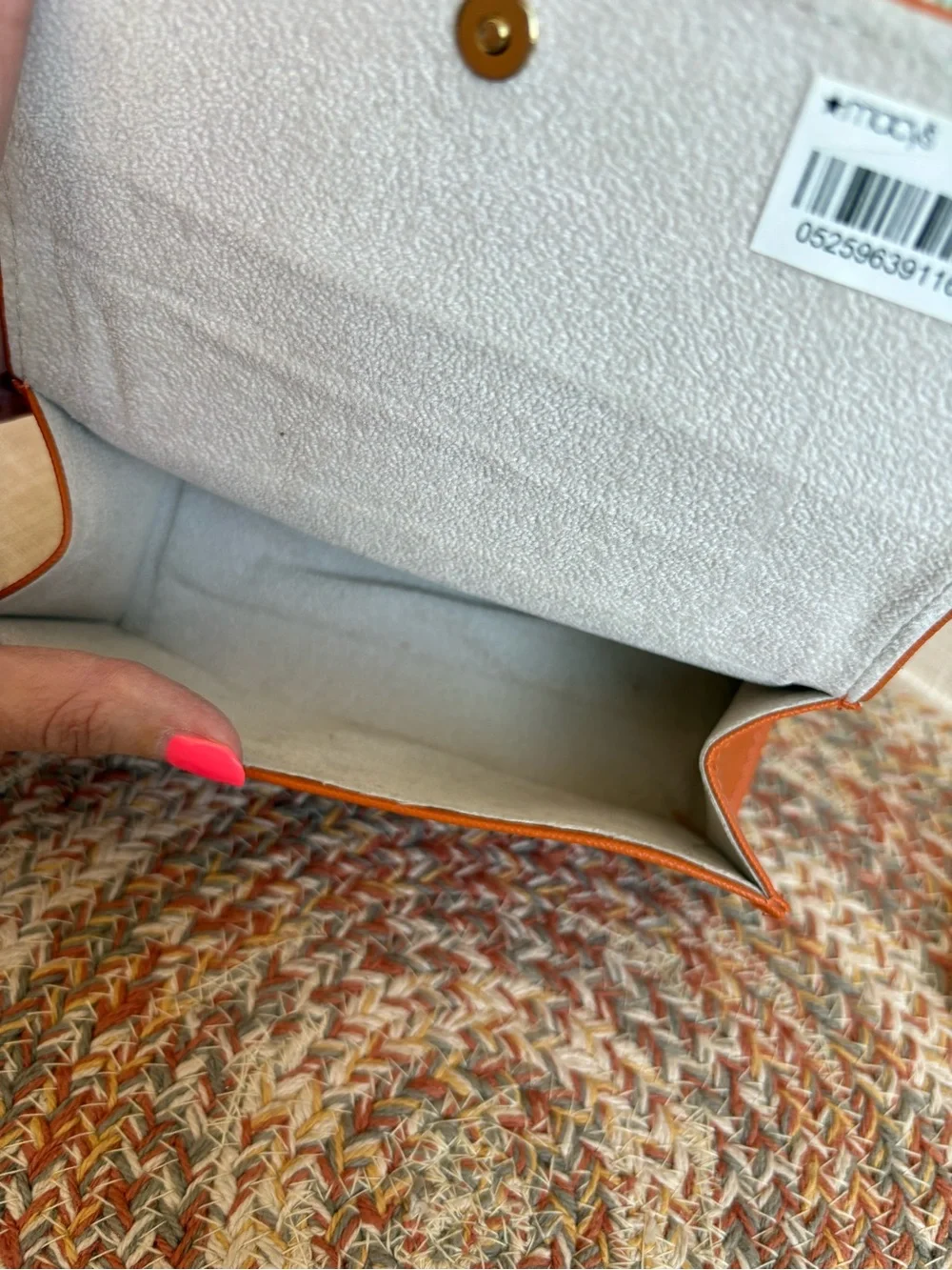 Tory Burch Orange Eyeglasses Case & Pouch